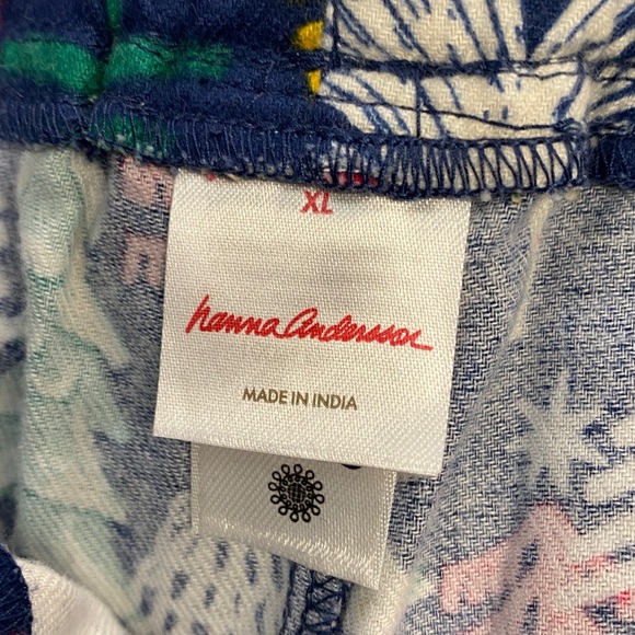 Hanna Andersson Twinkly Trees on Navy Flannel Pajama Pants - Picture 5 of 5